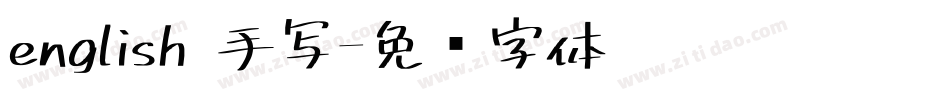 english 手写字体转换